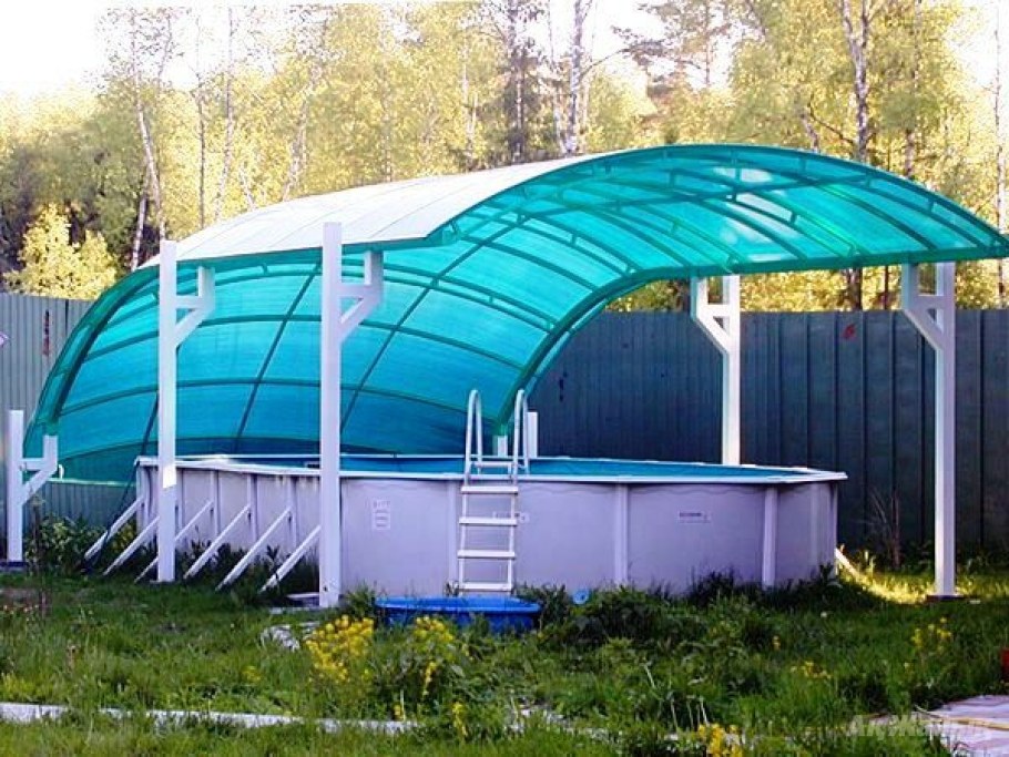 Навес для бассейна из поликарбоната