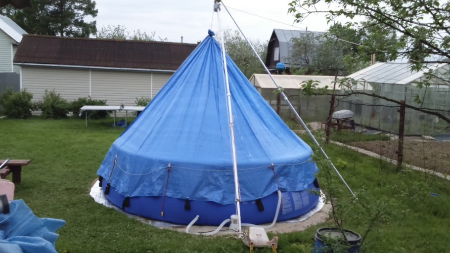 Тент купол для каркасного бассейна 306