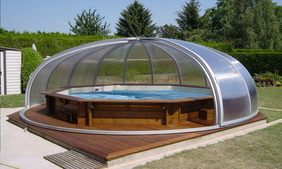 Павильон из поликарбоната для Азуро бассейн