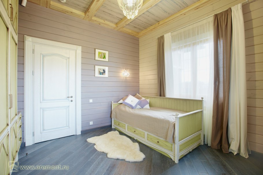 Интерьеры домов из клееного бруса в стиле Прованс