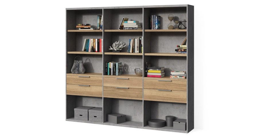 Стеллаж серый