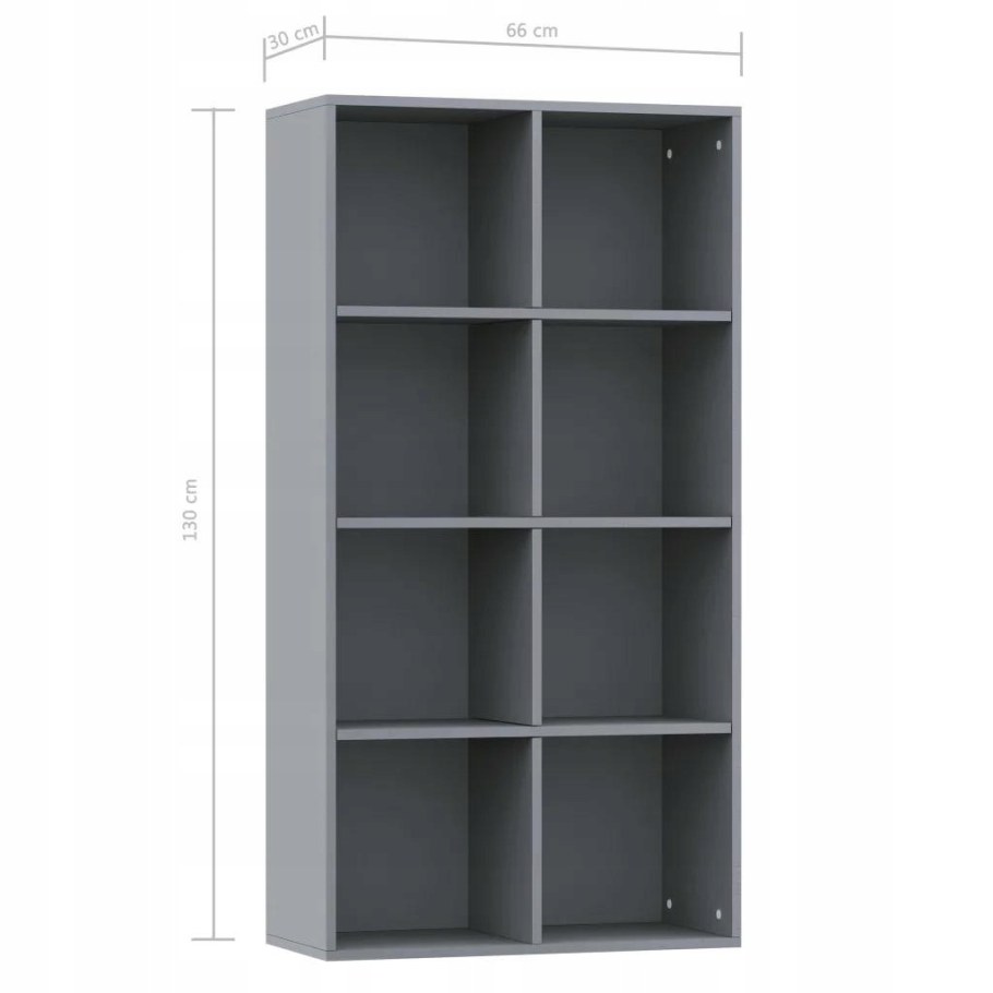 Книжный шкаф серый