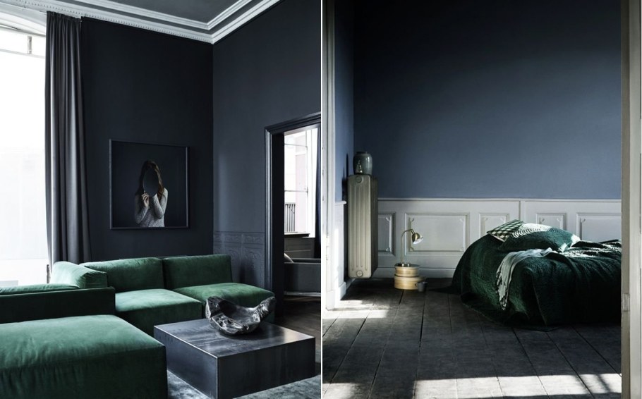Сочетание графитового цвета в интерьере