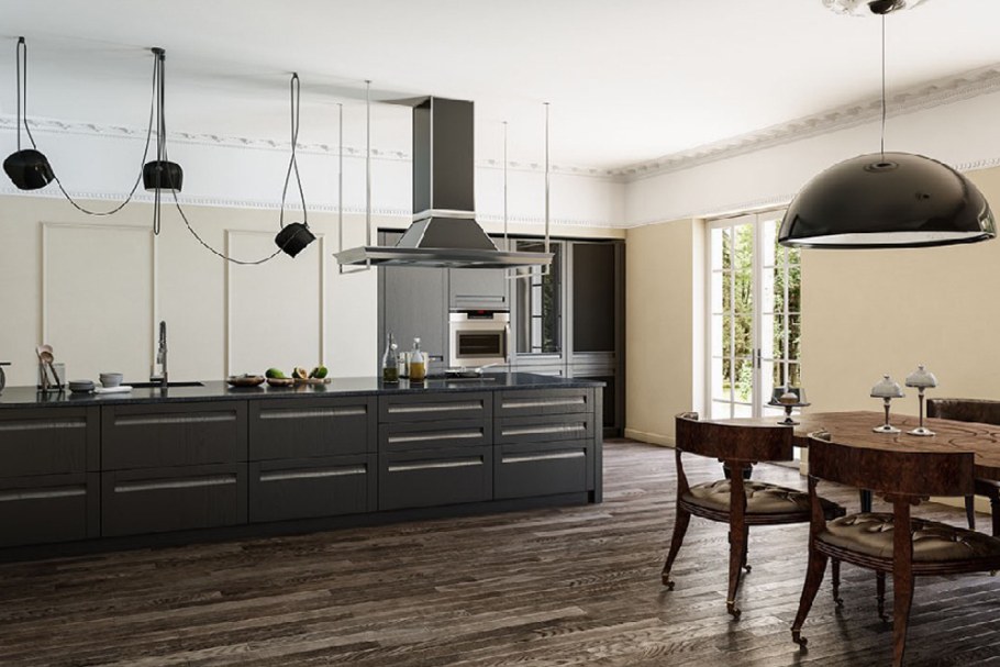 Кухня цвета маренго