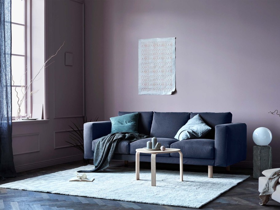 Серо фиолетовые стены