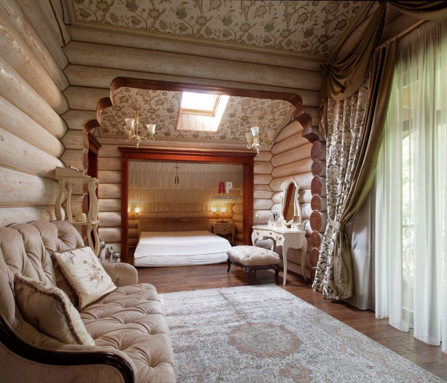 Интерьер в деревянном доме