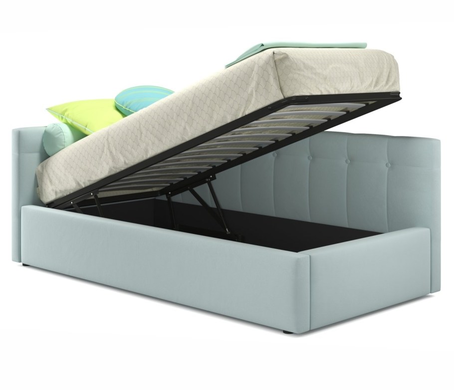 Мягкая кровать Milena 900 шоколад с ортопедическим основанием