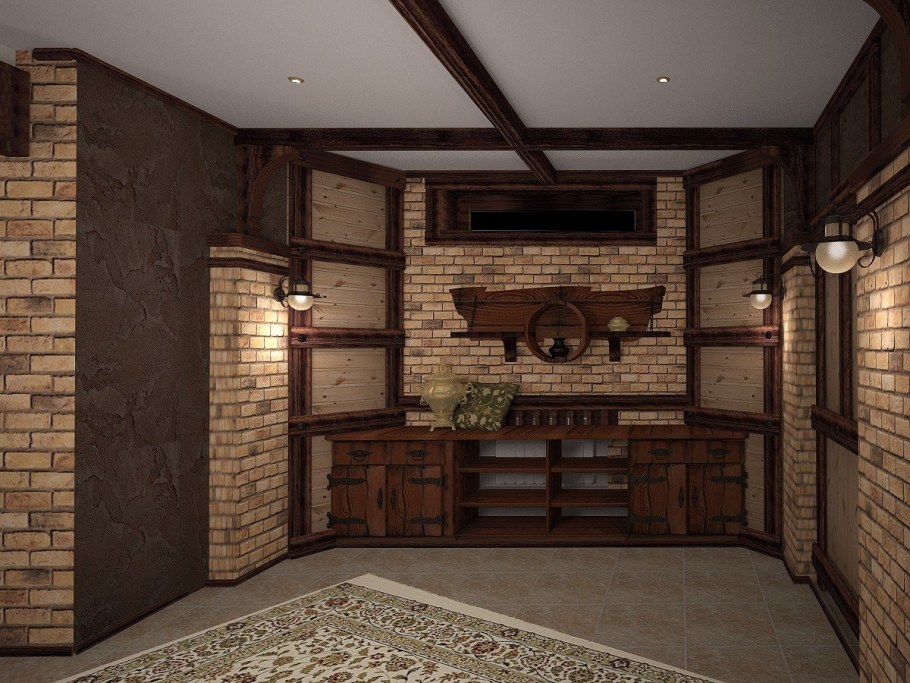 Отделка кухни в частном доме