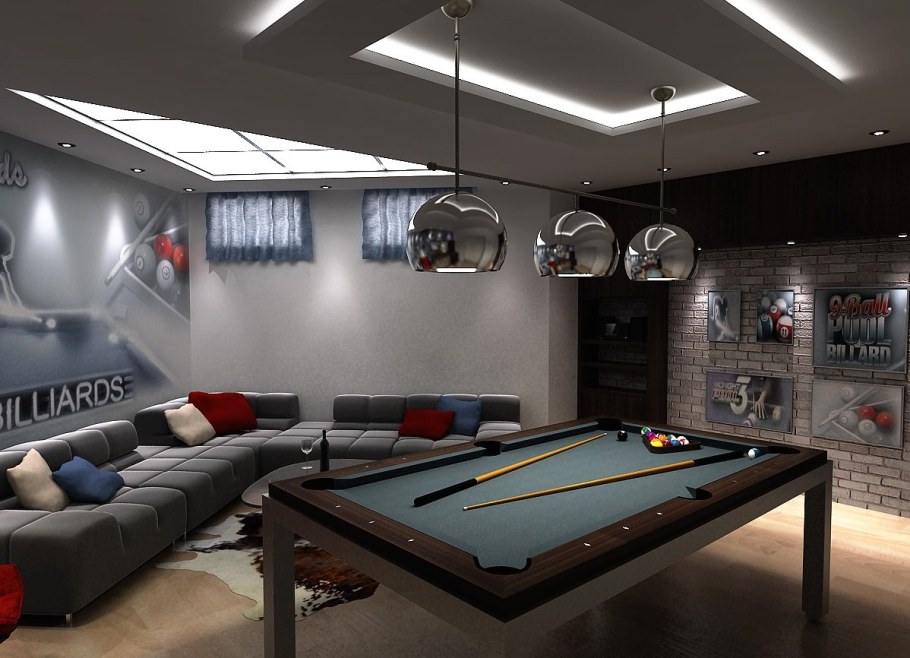 Бильярдная комната в частном доме