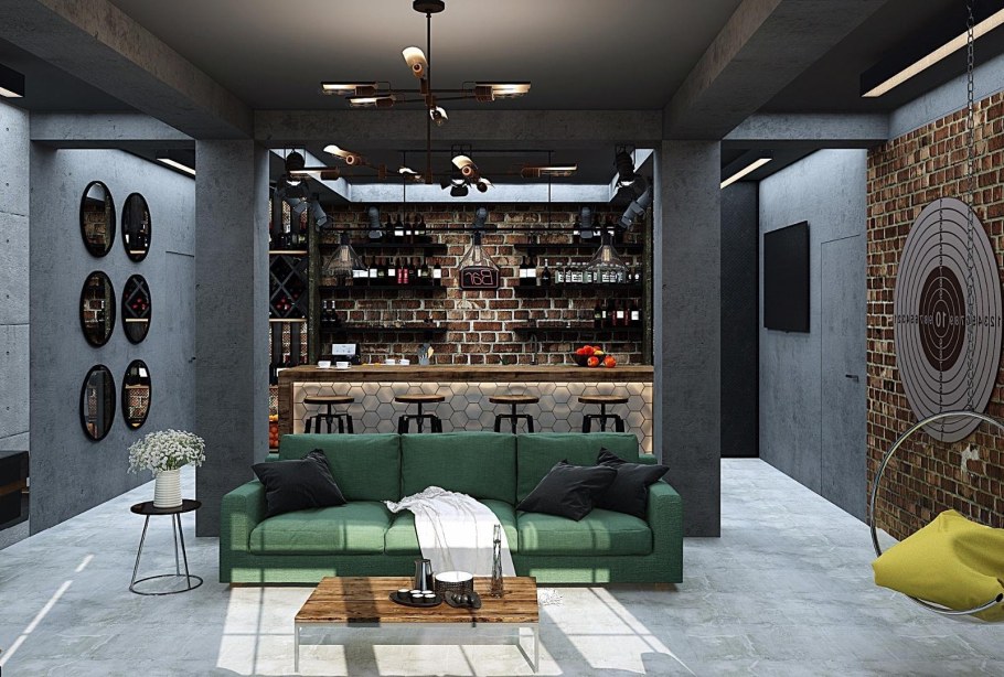 Подвал в стиле лофт