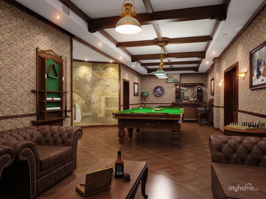 Интерьер подвала в частном доме