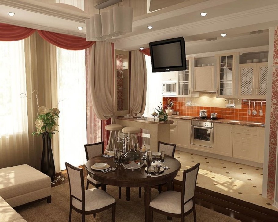 Кухня гостиная