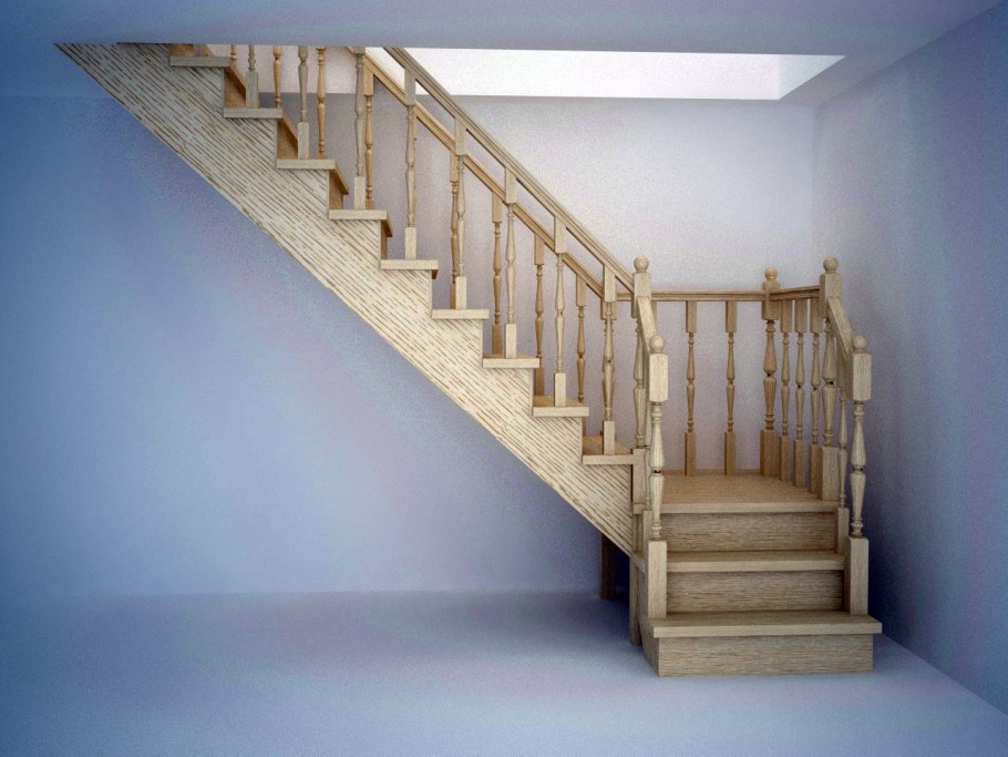 Лесенка с разворотом на 90 градусов