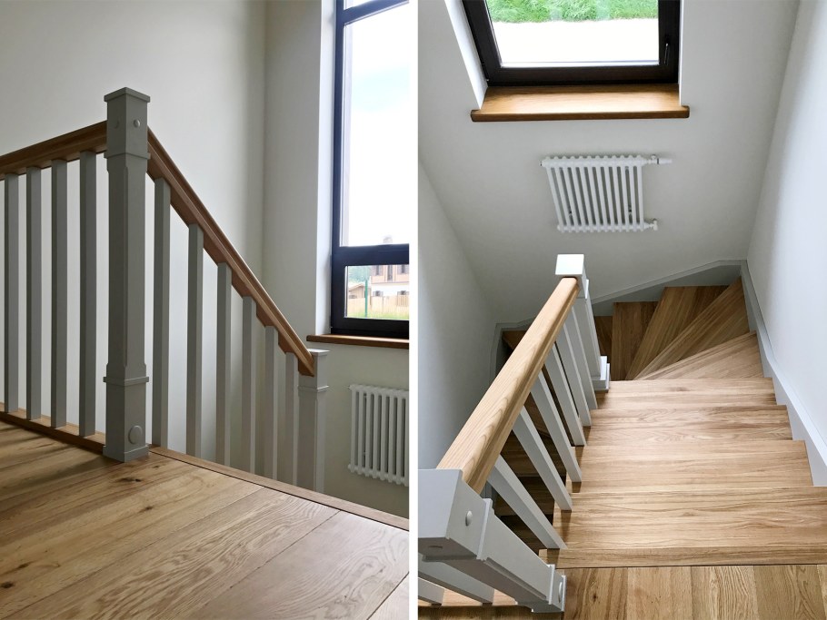 Белая лестница в доме