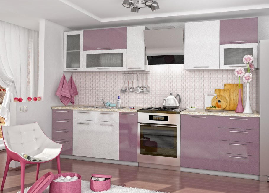 Кухня София олива сирень