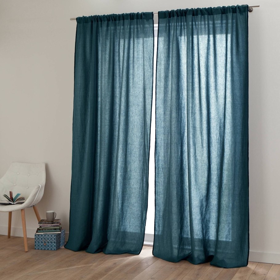 Шторы голубой лен