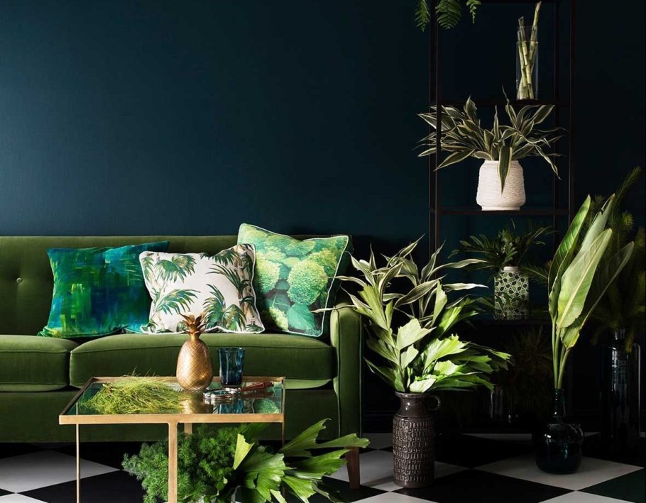 Зеленый цвет в интерьере