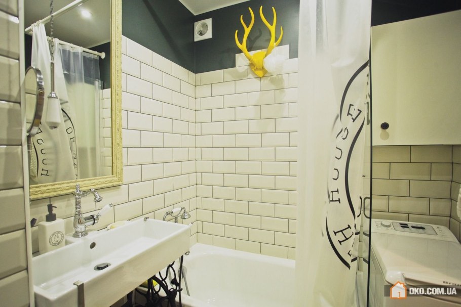 Ванная с плиткой кабанчик