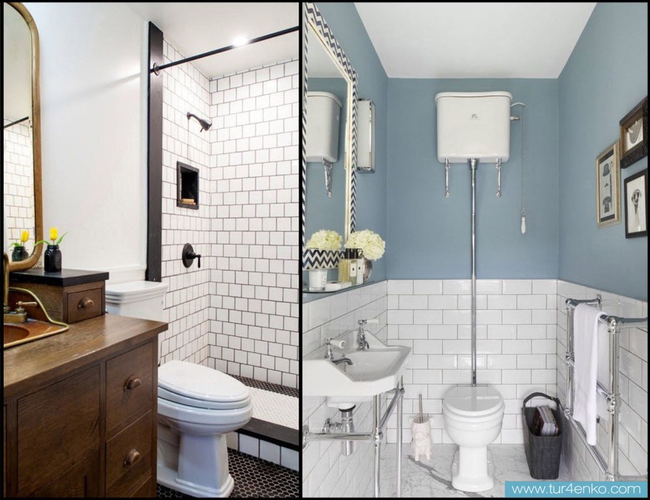 Плитка кабанчик в интерьере санузла