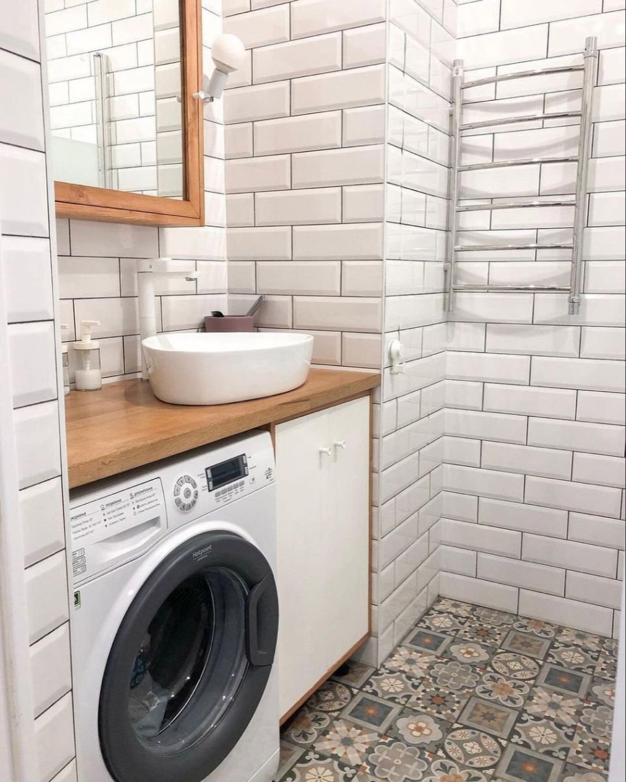 Скандинавский стиль ванная плитка