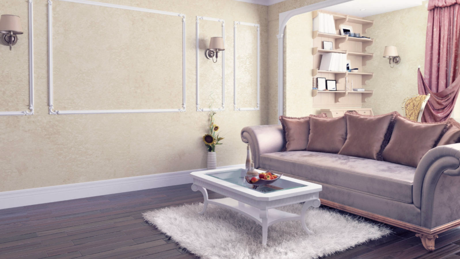 Флоковое покрытие стен