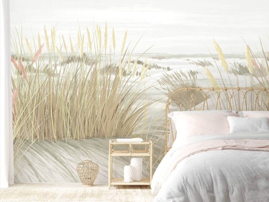 Фрески в интерьере спальни