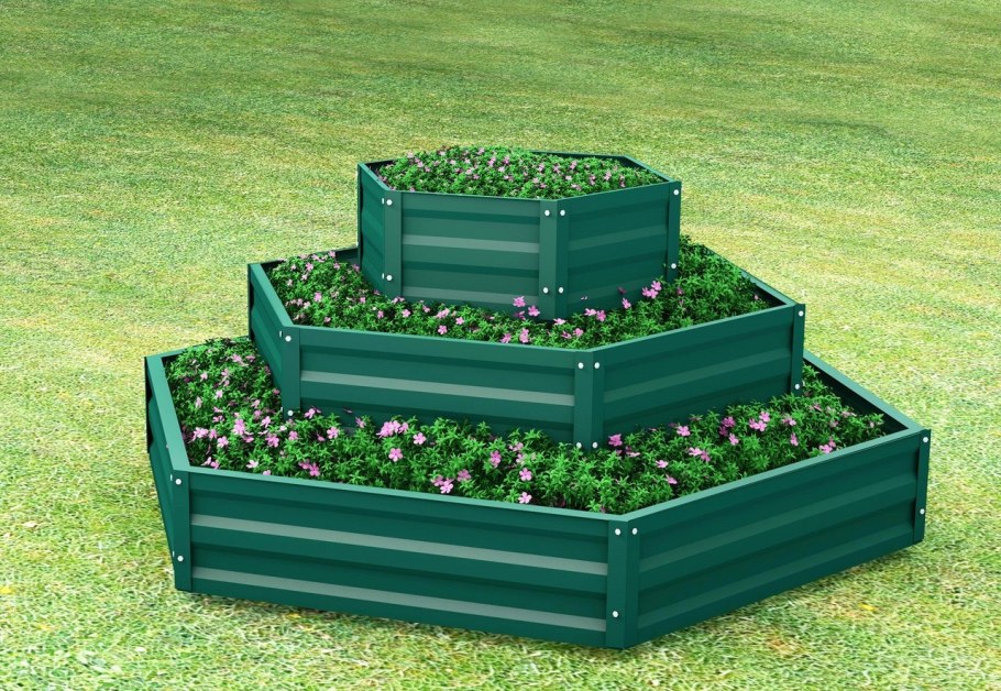 Клумба шестигранная трехъярусная