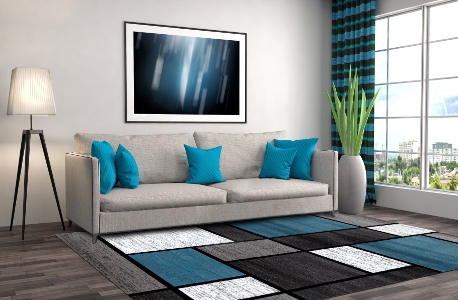 Ковер к серому дивану