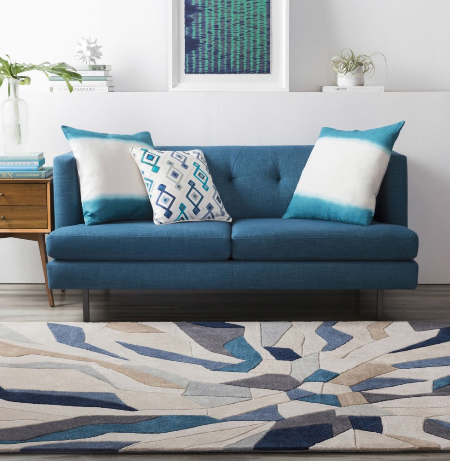 Сине серый диван