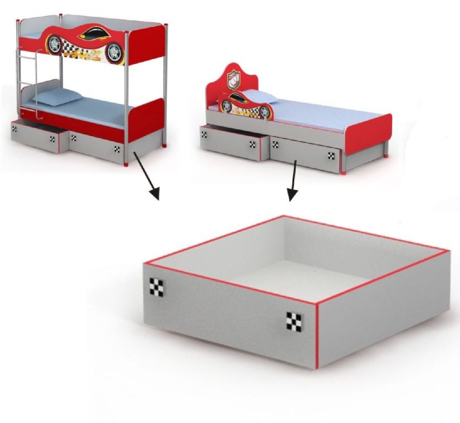 Выдвижной ящик под кровать на колесиках