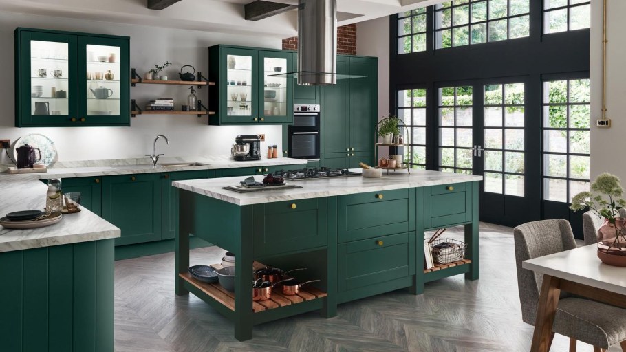 Кухня темно зеленая Forest Green 3027 AGT