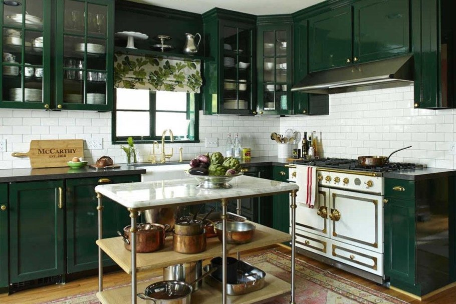 Зеленая кухня икеа