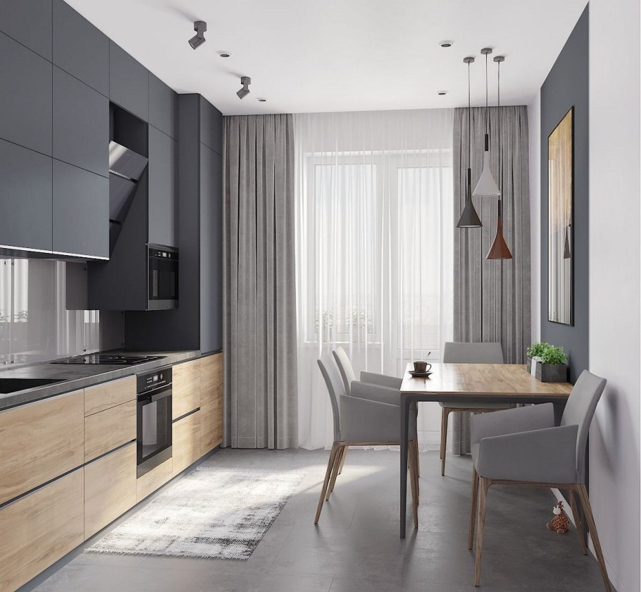 Кухня в серых тонах