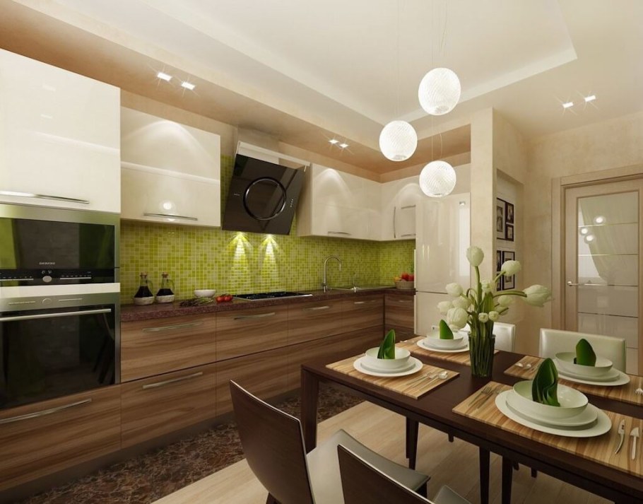 Интерьер кухни 12 кв м