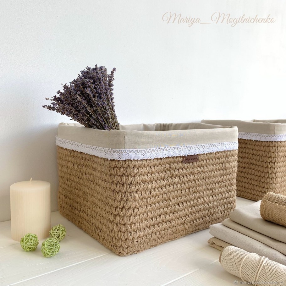 Корзина из джута икеа