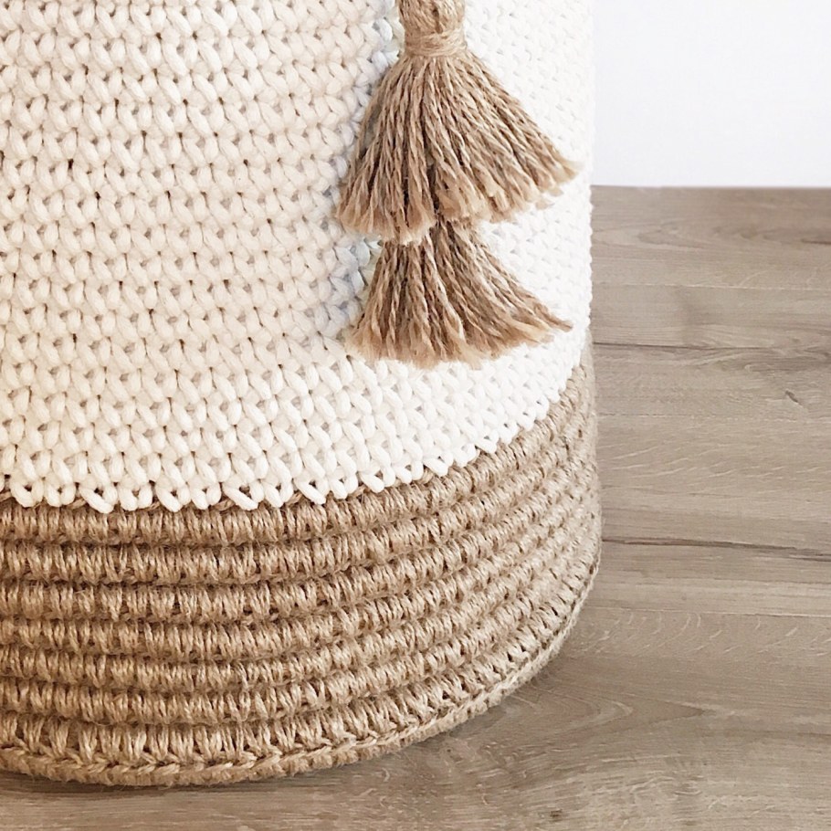 Корзина из джутового каната