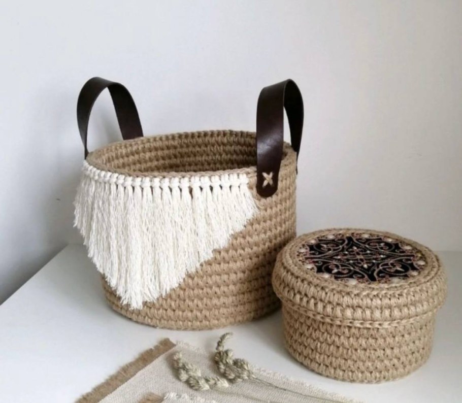 Корзина из джута икеа