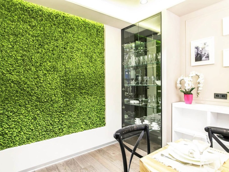 Мох ягель стабилизированный в интерьере