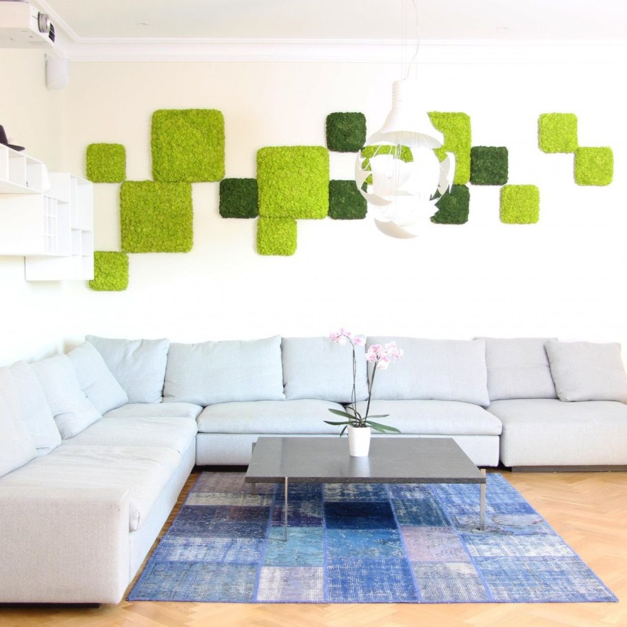 Зеленый декор на стену