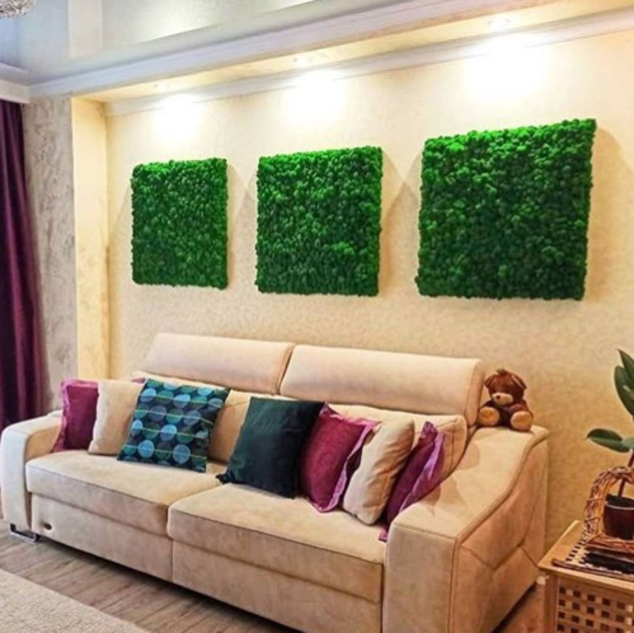 Декоративные панели из стабилизированного мха