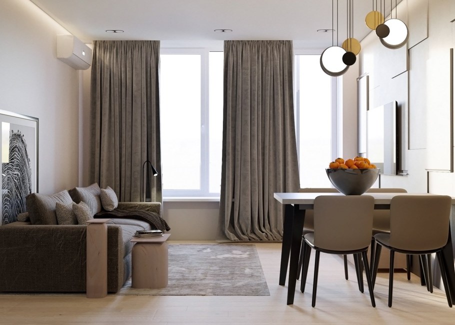 Шторы в гостиную Минимализм