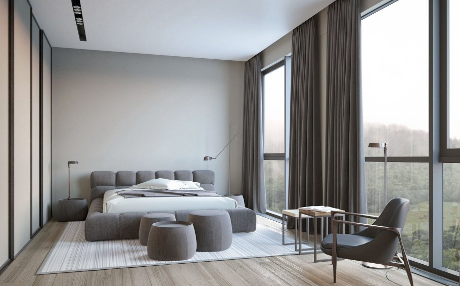 Шторы в минималистичном интерьере