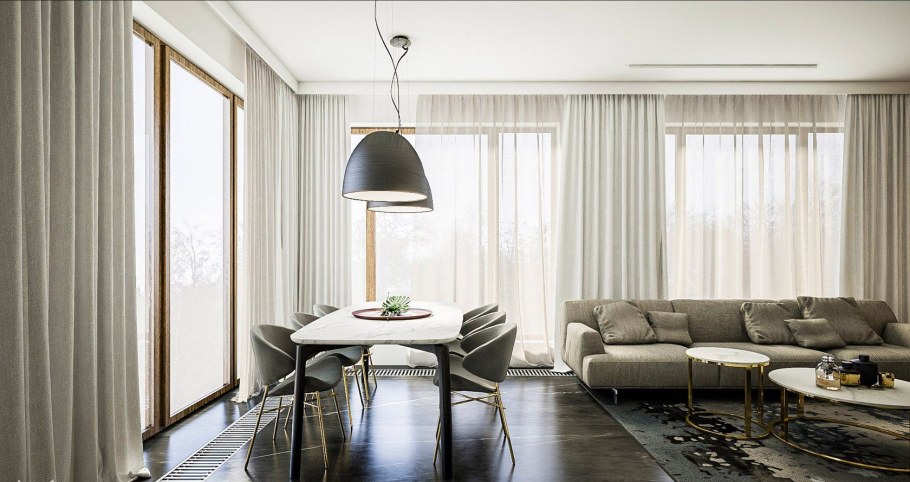 Шторы в минималистичном интерьере