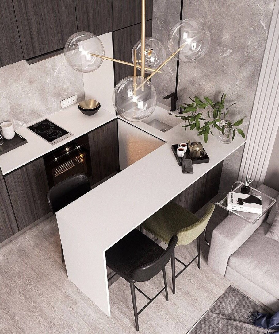 Кухни с барной стойкой-столом