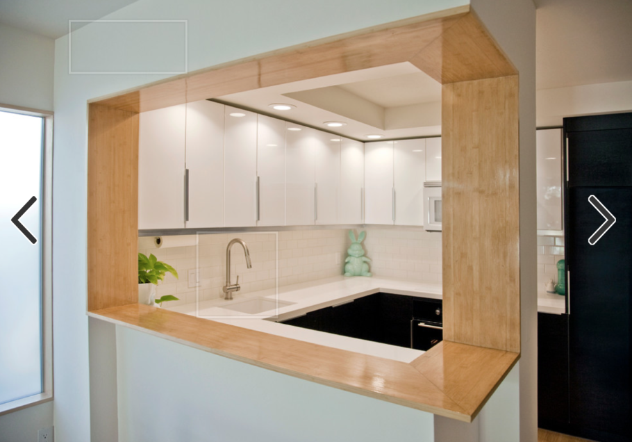 Кухня буквой п с барной стойкой