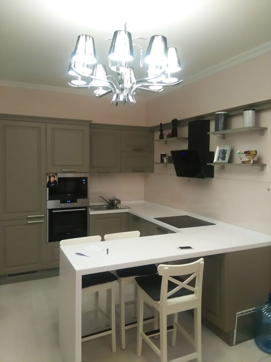 Угловые кухонные гарнитуры с полуостровом