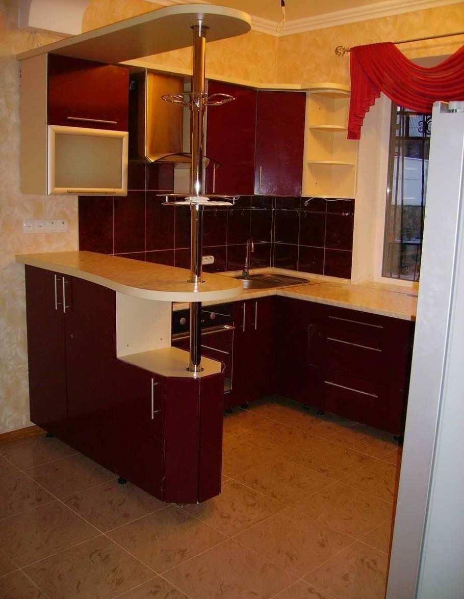 Угловая барная стойка для кухни