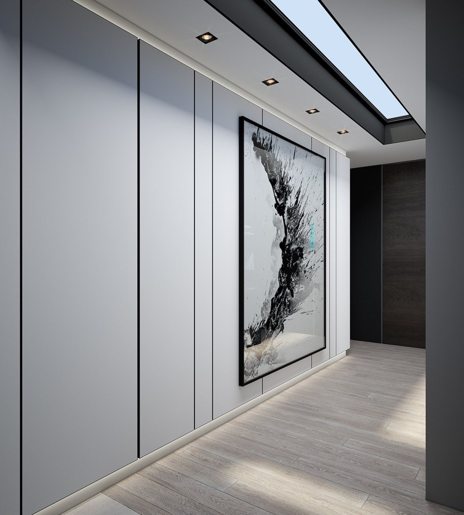 Прихожая в современном стиле стены