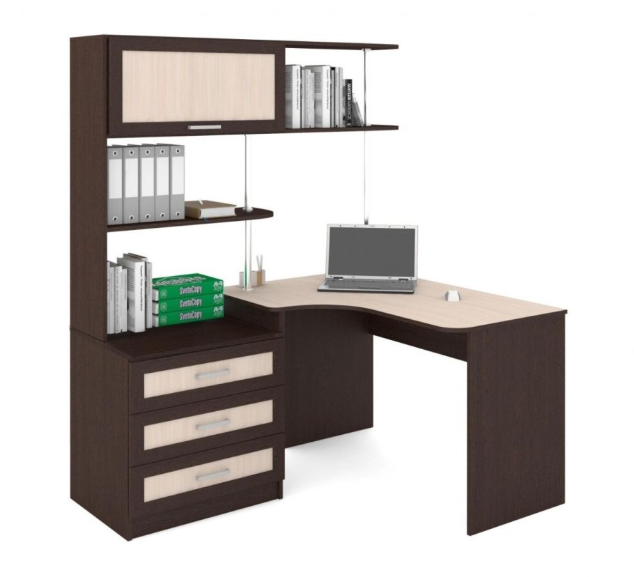 Стол компьютерный Лео-6 (венге/дуб молочный)