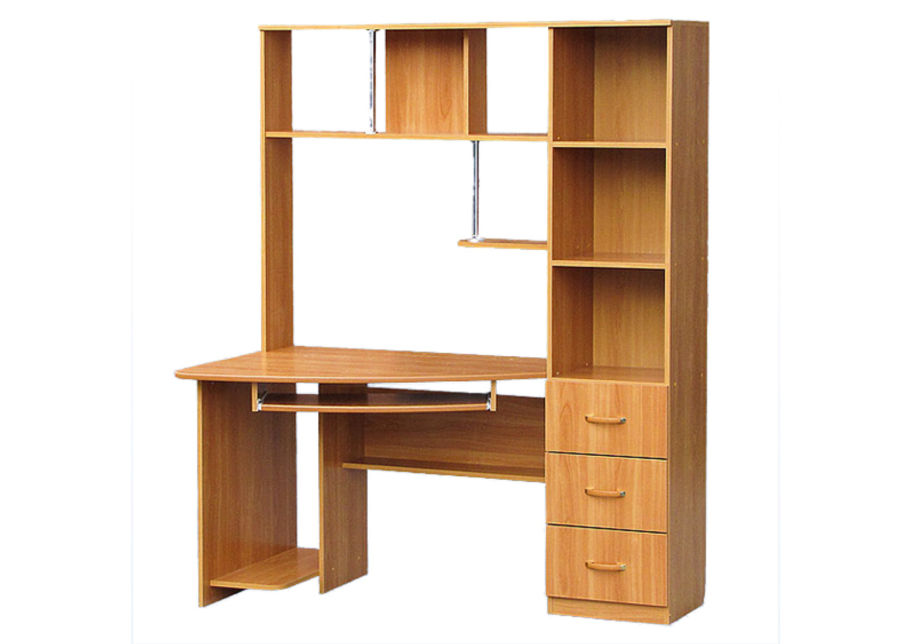 Уголок школьника ТМК (стол письменный дм, тумба, надстройка) ольха